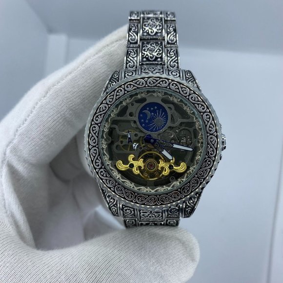 Automatic Tourbillon Moon Phase Mechanical Watch - Picture 6 of 7